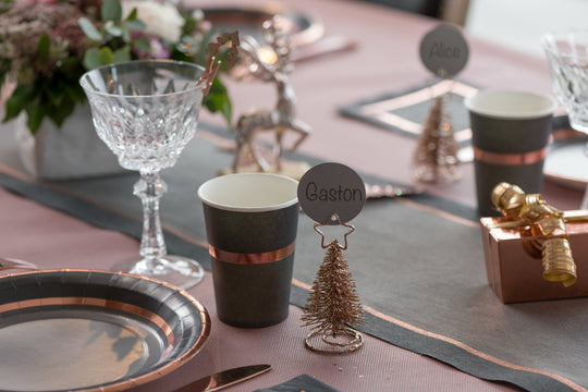 Premium Solid Theme Place Tags - Elevate Your Birthday Bash with Stylish Elegance
