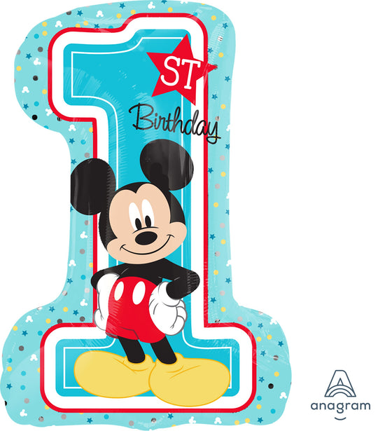 Mickey Mouse SuperShape XL Ballon Mylar - Idéal Pour Les Célébrations, Durable & Réutilisable