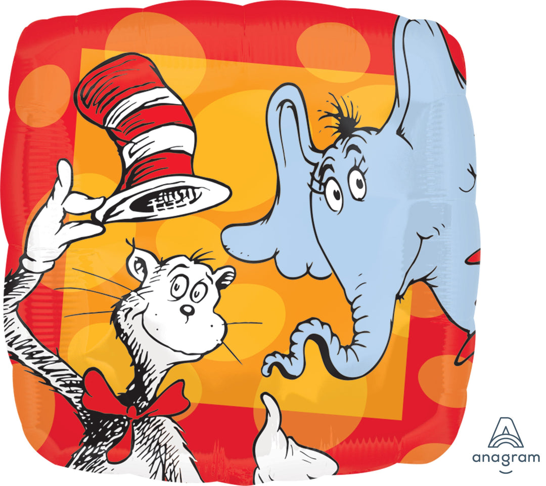 Dr. Seuss Themed Foil Balloon - Superior Float Time, Ideal For Birthday Celebrations