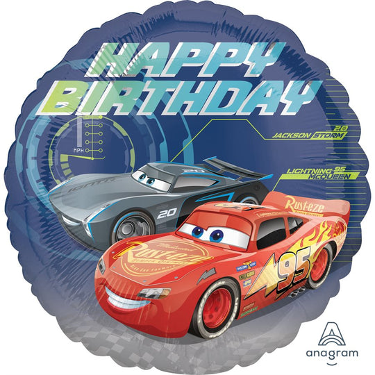 Cars 3 Happy Birthday Foil Balloon - Superior Float Time - Perfect Party Decor