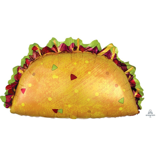 SuperShape XL Taco Party Foil Balloon - Superior Float Time & Self-Sealing Magic!