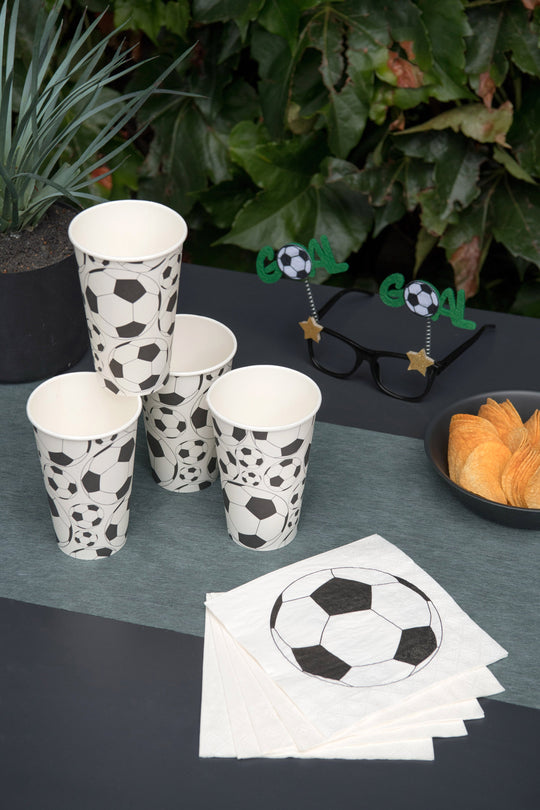 Serviettes de Table Repas Thème Soccer - Élégance Parfaite pour Fêtes Spéciales