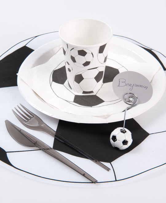 Serviettes de Table Repas Thème Soccer - Élégance Parfaite pour Fêtes Spéciales