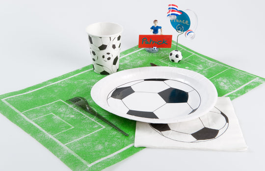 Serviettes de Table Repas Thème Soccer - Élégance Parfaite pour Fêtes Spéciales