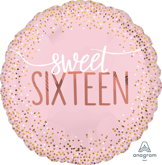 Sixteen Blush Foil Balloon - Superior Floating, Perfect Decoration for Birthday Bash!