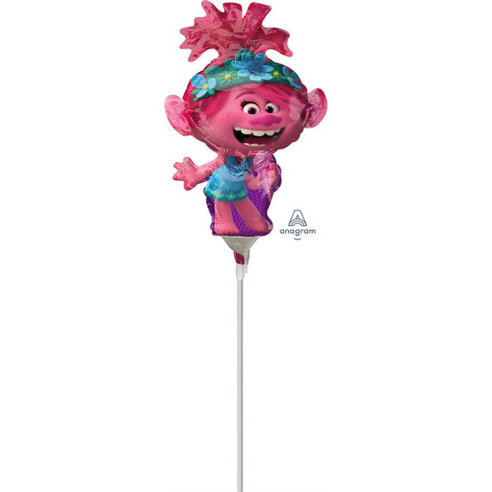 Ballon Mylar Poppy Trolls World Tour - Embellissez Votre Déco de Fête - Flotte Plus Longtemps