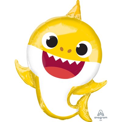 Baby Shark SuperShape XL Ballon Mylar - Déco de Fête Parfaite avec Longue Flottaison