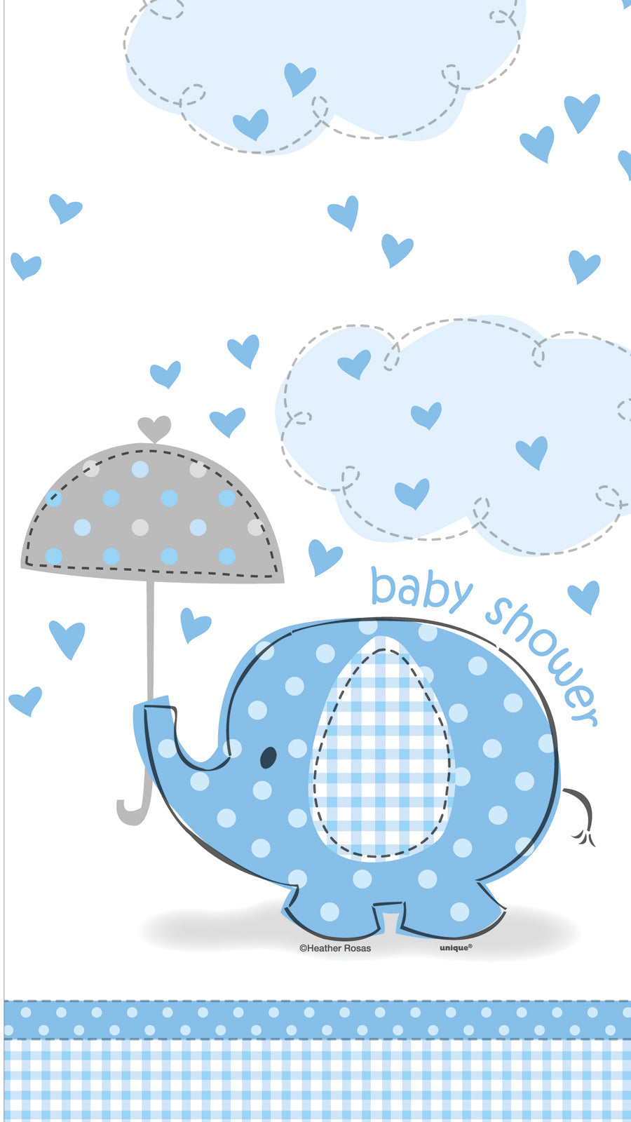 Umbrellaphants Blue Tablecover - Adorable Delight for Any Celebration!