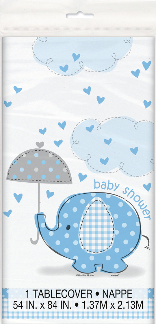 Umbrellaphants Blue Tablecover - Adorable Delight for Any Celebration!