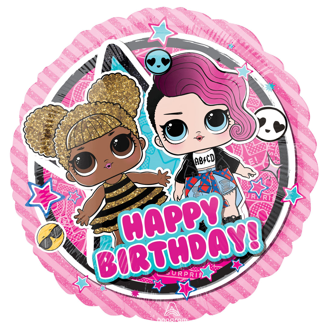 LOL Surprise Birthday Foil Balloon- Unisex Party Decor with Long-Lasting Float Time