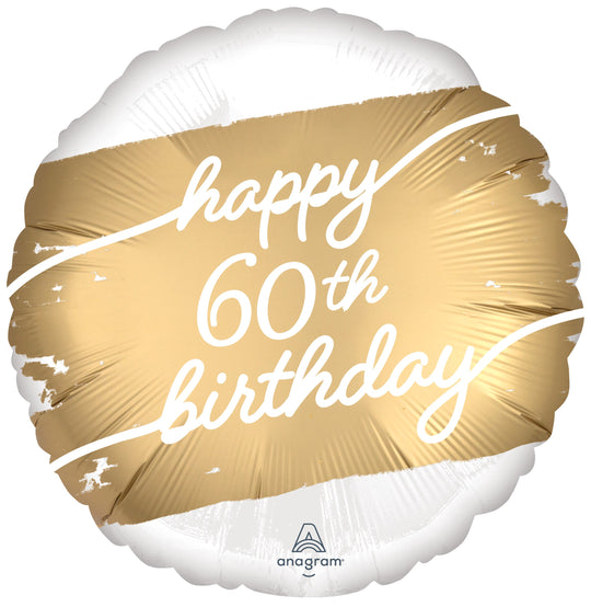 Golden Age 60 Celebration - Superior Float Satin XL Foil Balloon