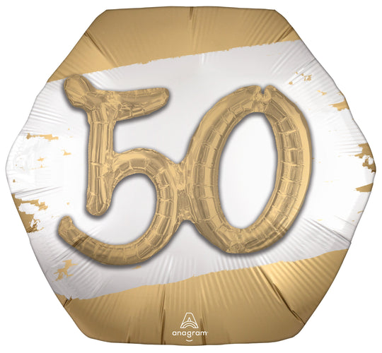 Ballon Mylar Splendide pour 50e Anniversaire - Décoration Parfaite avec Longue Durée de Flottaison