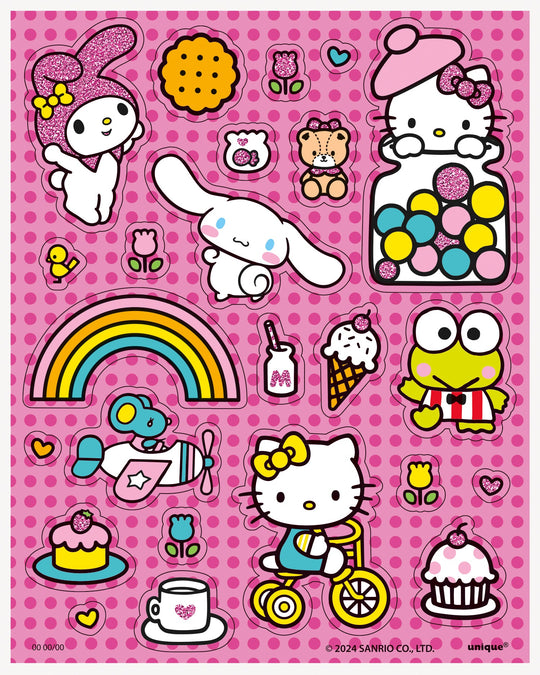 Hello Kitty Party Bundle - Tablecloth & Stickers, Ultimate Fun!