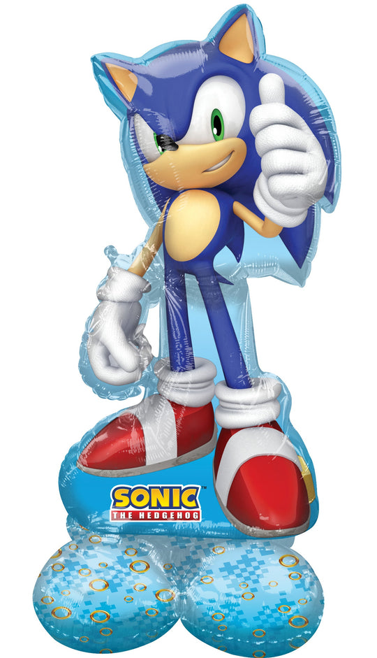 Sonic-Themed AirLoonz Foil Balloon - Perfect Party Decor, Lasting Float Time