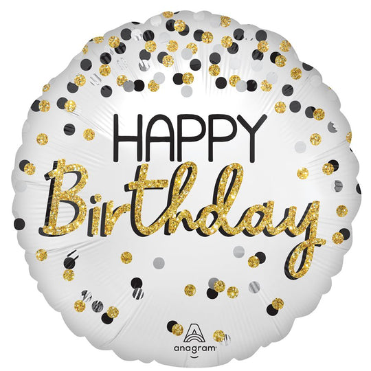 Deluxe 18" Birthday Foil Balloon - Superior Float Time & Self-Sealing Valve