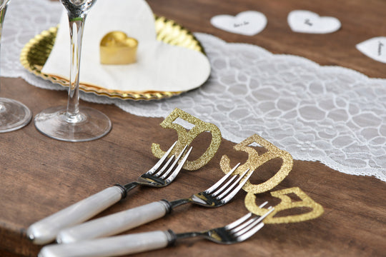 Elegant Gold Sprinkle Decorations - Stylish 40th Birthday Party Essentials!