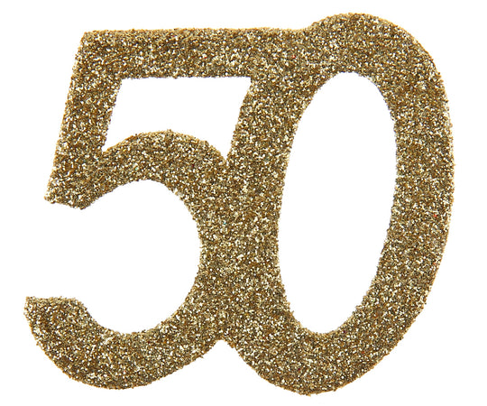 Exquisite 50th Birthday Decorative Gold Sprinkles - Party Supplies for Unforgettable Celebrations