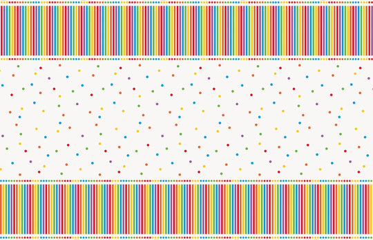 Radiant Rainbow Birthday Tablecover - Bursting with Colors of Joy!"