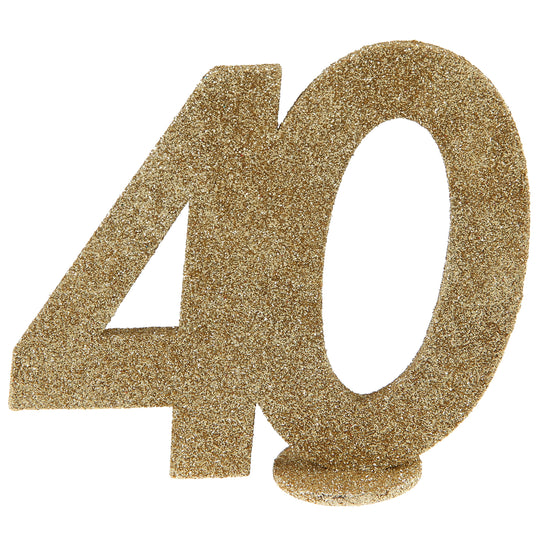 Turn 40 in Style - Elegant Gold Number Decor, a Party Highlight!