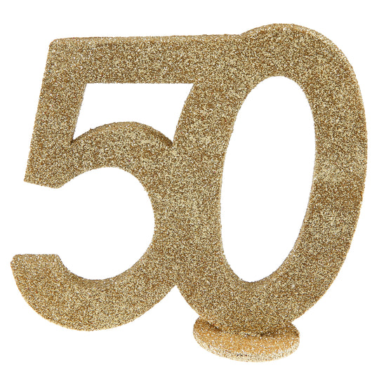 Numéro de Décoration Exquise pour 50ème Anniversaire, Ton Doré, Crée une Tendance & Illumine!