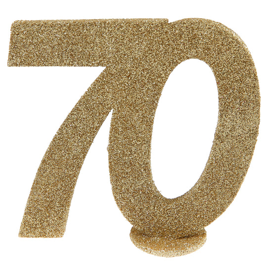 Glittering Gold '70' Decor - Perfect for A Chic 70th Birthday or Anniversary Party!