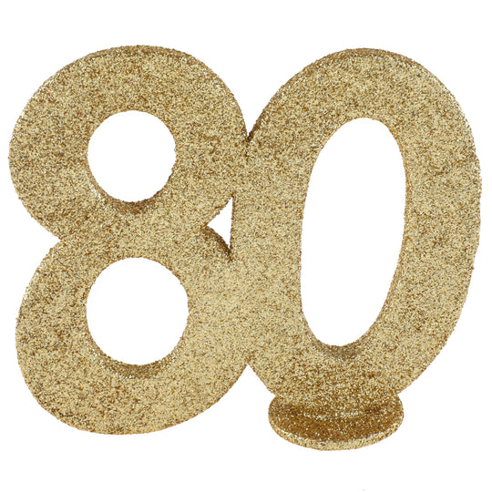 Chic 80th Birthday Gold Decor Number - Elevate your Party Appeal & Add Class!