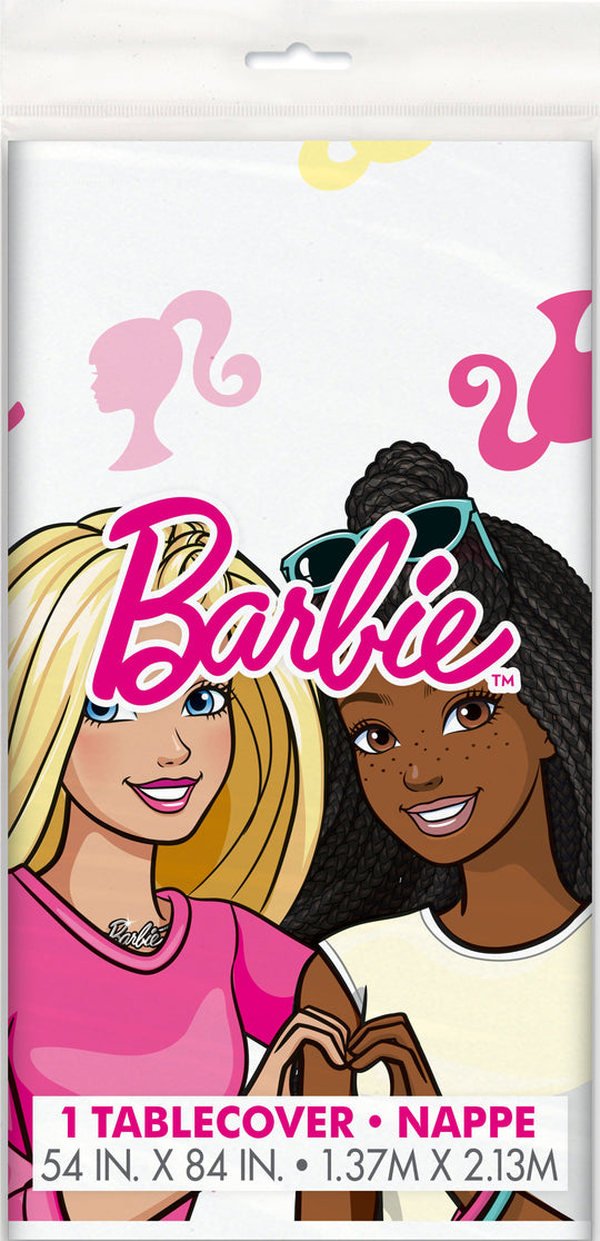 Barbie Party Bundle: Tablecloths & Stickers for Effortless Fun!