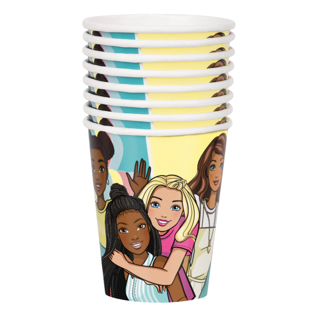 Barbie-Themed Affordable Party Solution: Easy-Setup, 8-Pack Paper Cups!