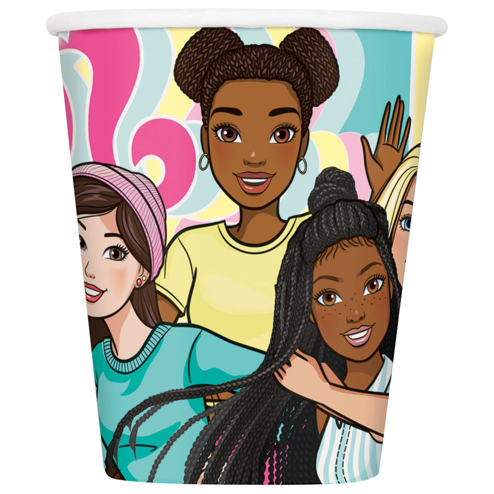 Barbie-Themed Affordable Party Solution: Easy-Setup, 8-Pack Paper Cups!