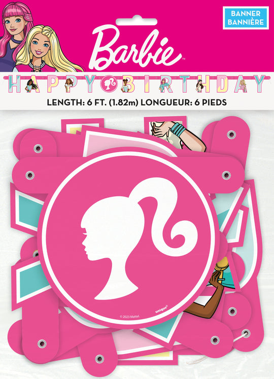 Affordable Barbie-Themed Banner - Easy Setup for Memorable Birthday Parties