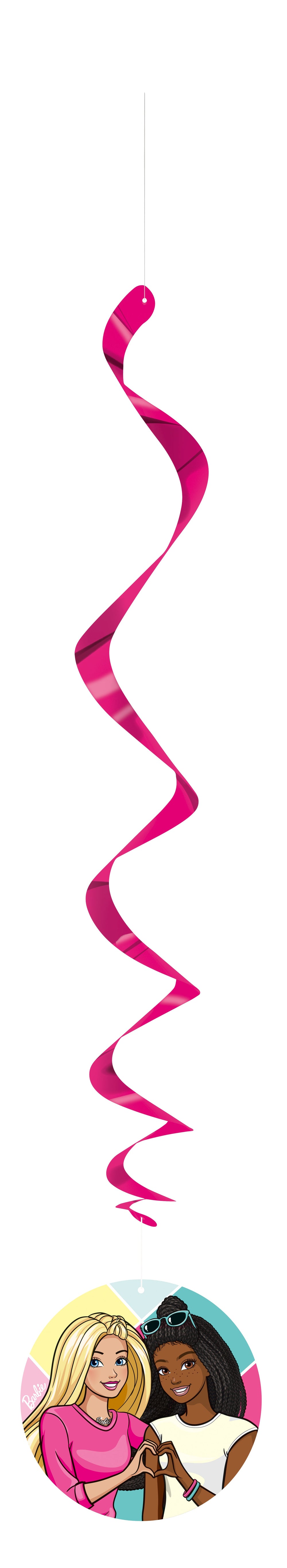 Barbie Birthday Bash - Easy-Set 3 Pack Hanging Swirl Decorations - Best Price!