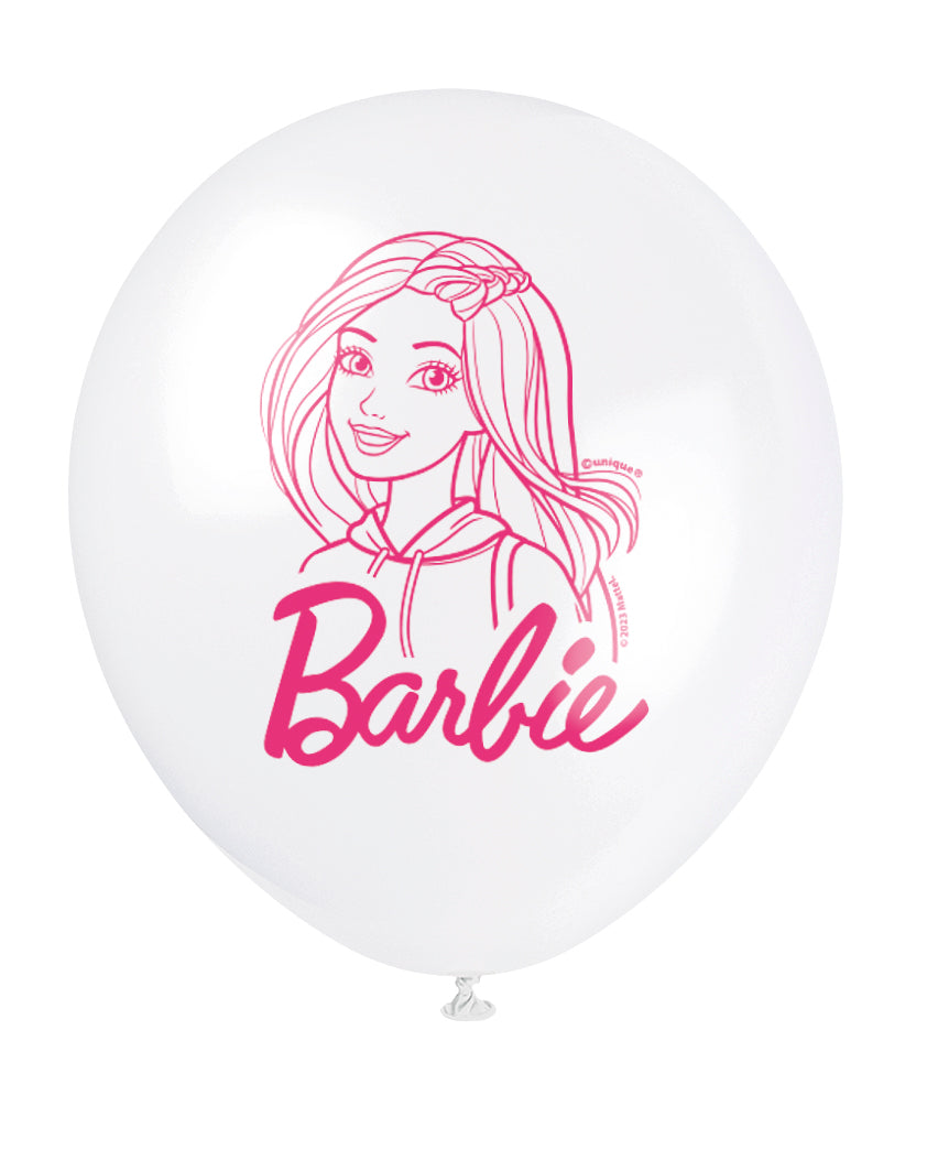 Barbie-themed Latex Balloon Set of 8 - Easy Setup, Perfect for Birthday or Anniversary Parties