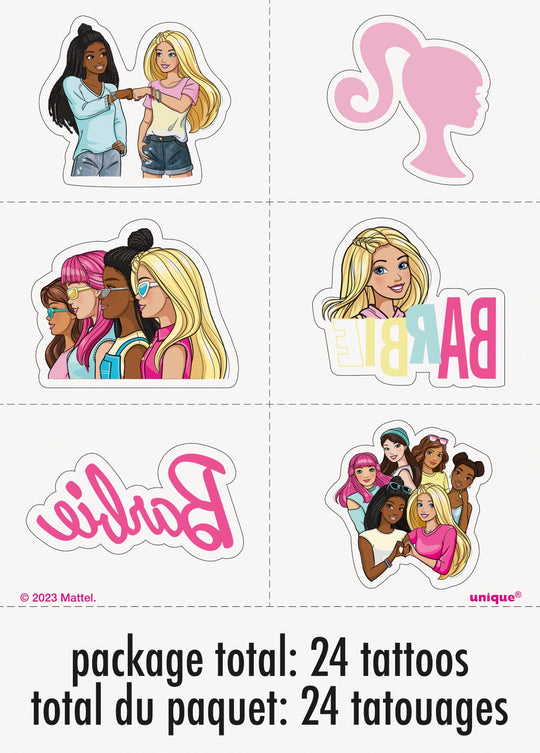 Affordable Barbie Tattoos Party Pack - Easy Setup, Enhance Your Theme Party!