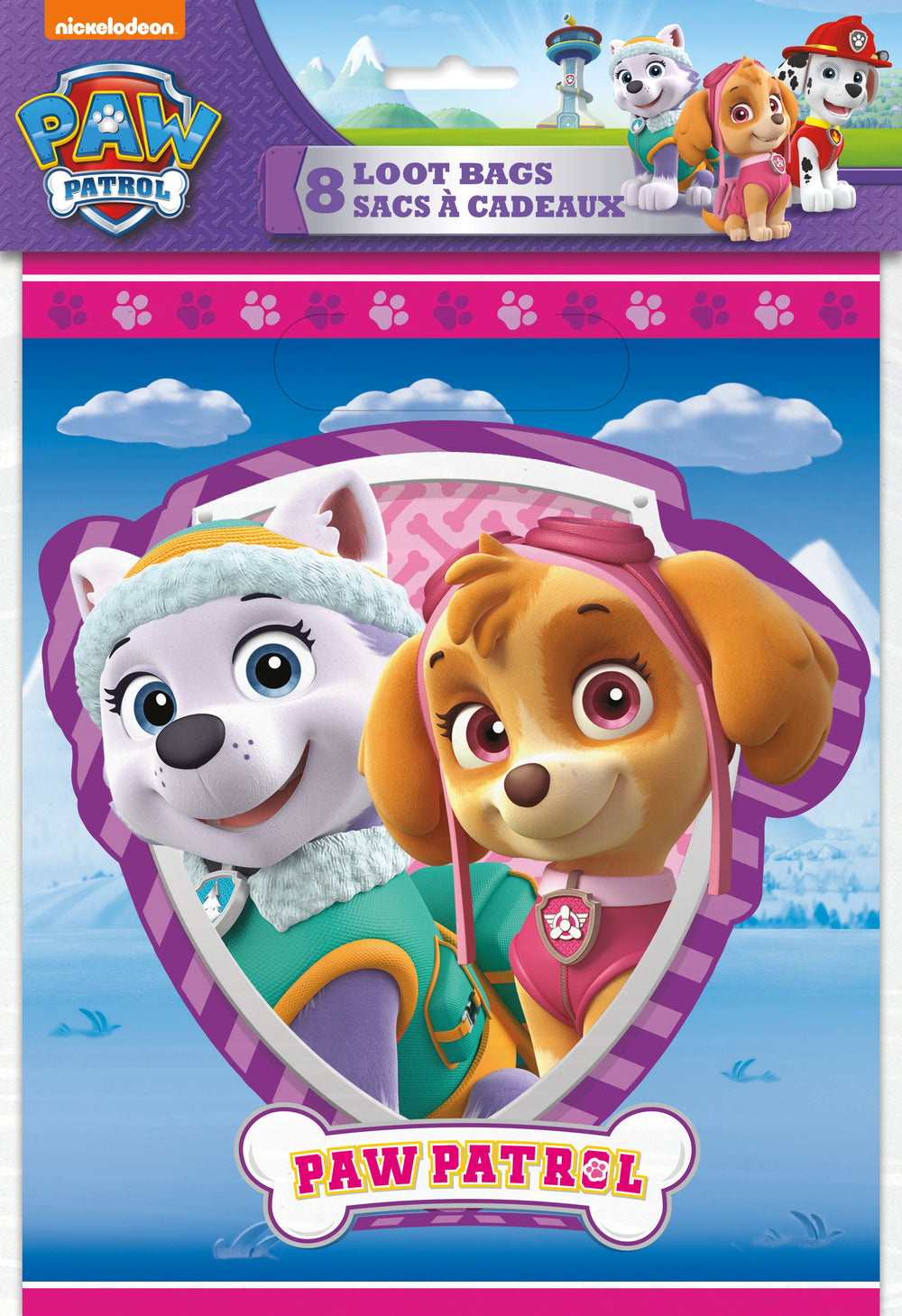 Skye Paw Patrol Loot Bags (8) - Soar to Adventure with Skye!