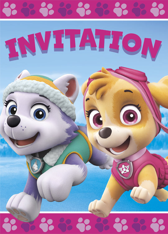 Skye and Everest Invitation Cards - Perfect for a Pawsome Paw Patrol Party!