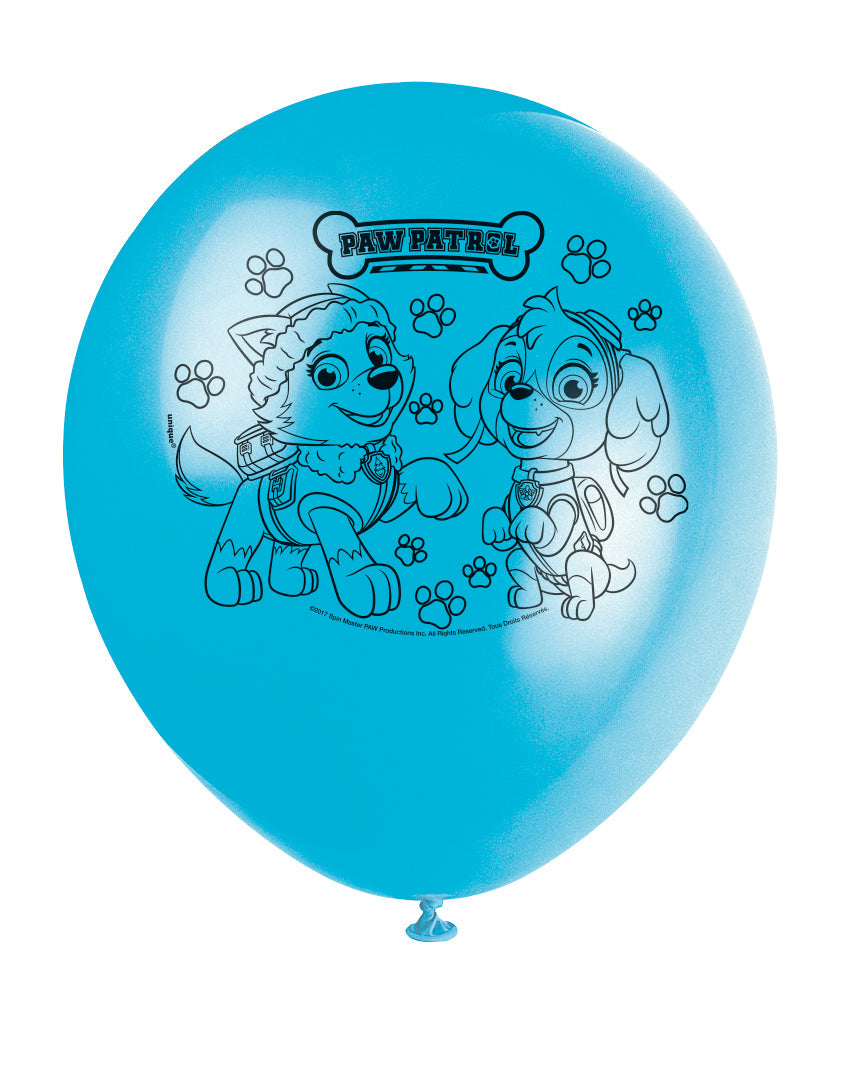 Sky Patrol Balloons: Soar High with Adventure Bay's Finest Pup! (Pack of 8)