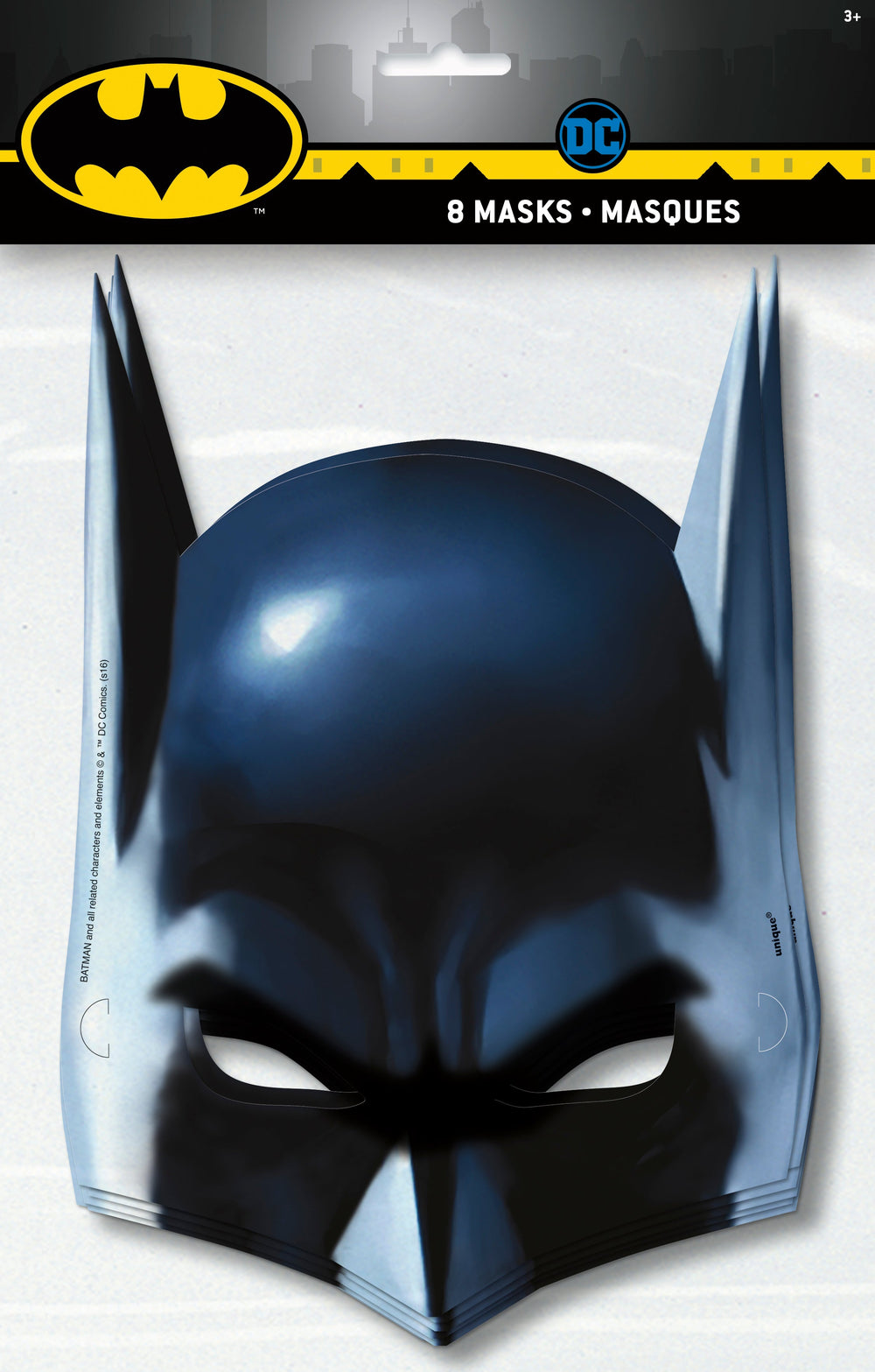 Gotham's Hero: Batman Adventure Masks (Pack of 8)