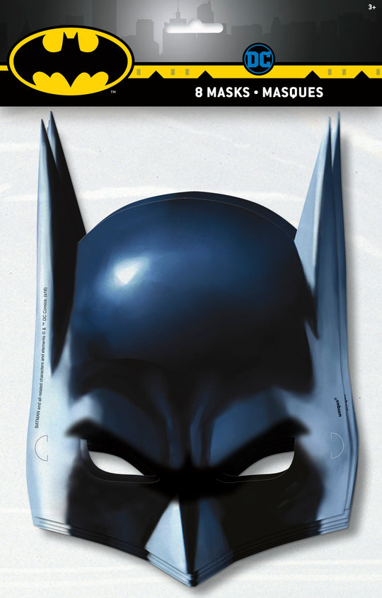 Gotham's Hero: Batman Adventure Masks (Pack of 8)