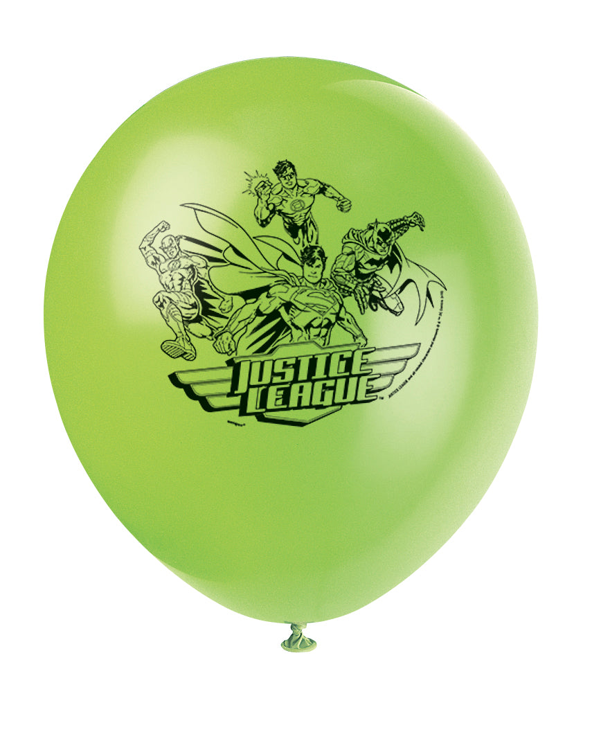 Justice League Party Balloons: Unite the Heroes! (Pack of 8)
