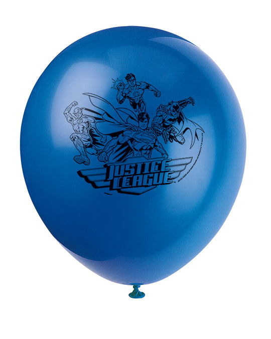 Justice League Party Balloons: Unite the Heroes! (Pack of 8)