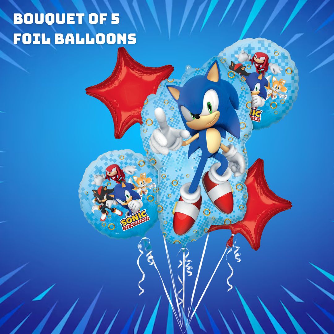 Sonic Party Bundle: 2 Foil Balloons - Unbeatable Fun Awaits!