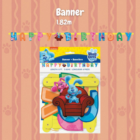 Blue's Clues Party Bundle - Tablecloth & Banner - Ultimate Joy!