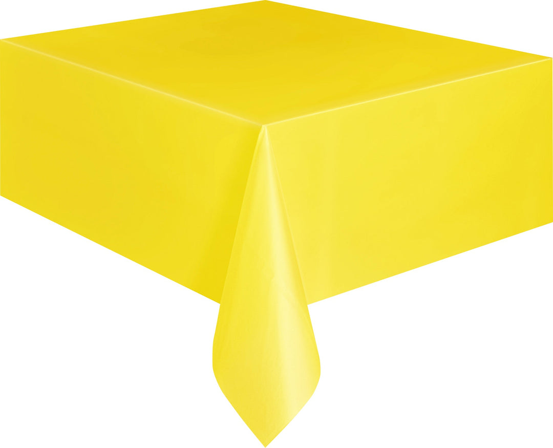 Sunflower Yellow Solid Tablecloth for Birthday Parties, Easy Setup