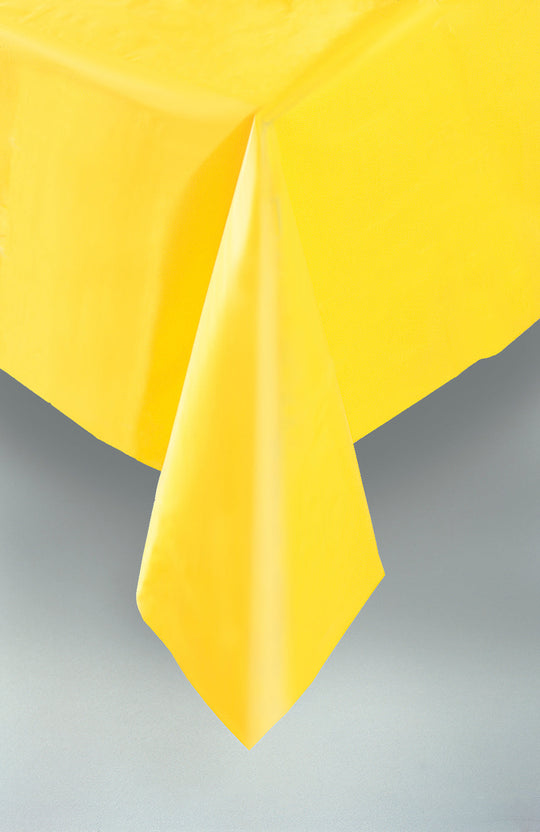 Sunflower Yellow Solid Tablecloth - Easy Setup for Birthday Parties, Coordinated Theme, Affordable Pricing, Perfect for All Celebrations - 1 Pack of Festive Party Supplies!