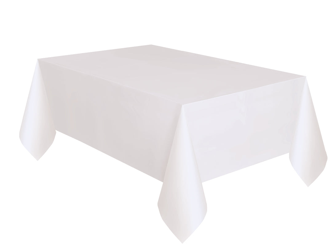 Solid White Tablecloth - Easy Setup, Affordable Party Style for Birthdays