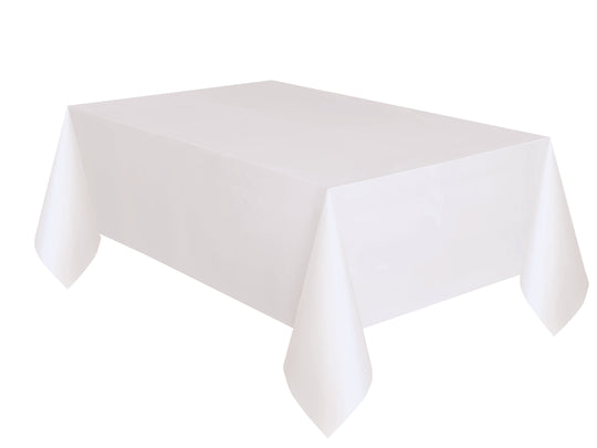 Solid White Tablecloth - Easy Setup, Affordable Party Style for Birthdays