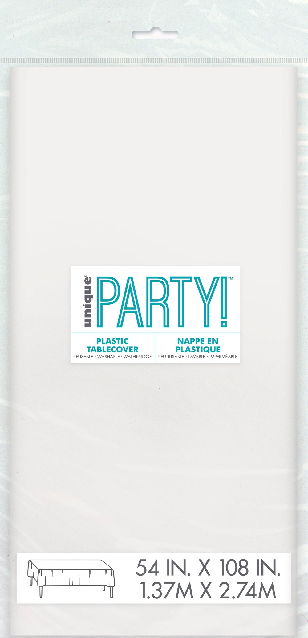 Solid White Tablecloth - Easy Setup, Affordable Party Style for Birthdays