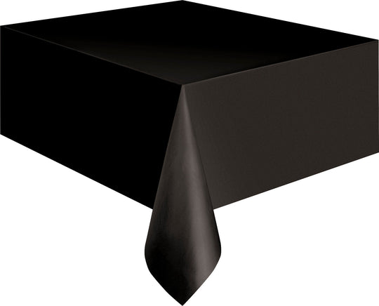Elegant Black Solid Tablecloth - Affordable Stylish Party Essential