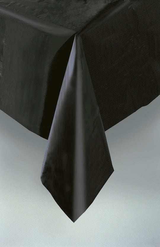 Elegant Black Solid Tablecloth - Affordable Stylish Party Essential