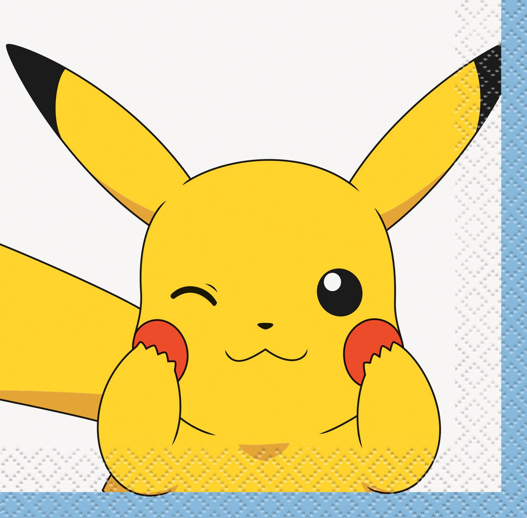 Pokemon Beverage Napkins Pack of 16 | Fun Birthday Party Supplies